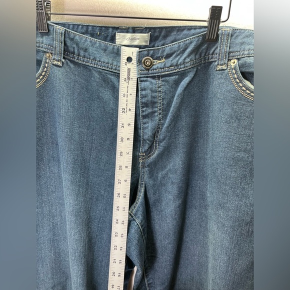 CJ Banks Straight Leg Flap Pocket Jeans Womens 24w Plus size Stretch Denim 2260 - Picture 5 of 10